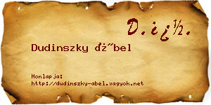 Dudinszky Ábel névjegykártya
